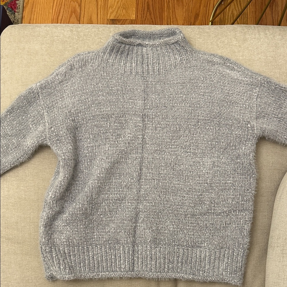 Rachel Zoe Elegant Gray Turtleneck Sweater